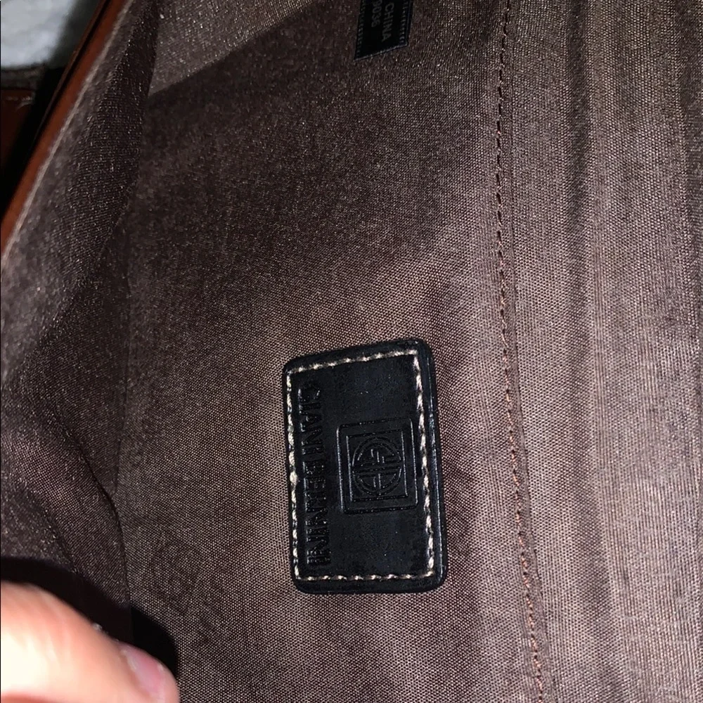 Giani Bernini Brown and Black Logo Wallet